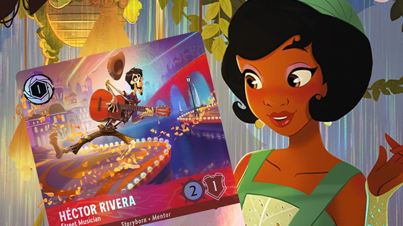 Disney Lorcana ชุด Hyperia City เผยการ์ด Héctor Rivera และ Tiana แบบพิเศษ