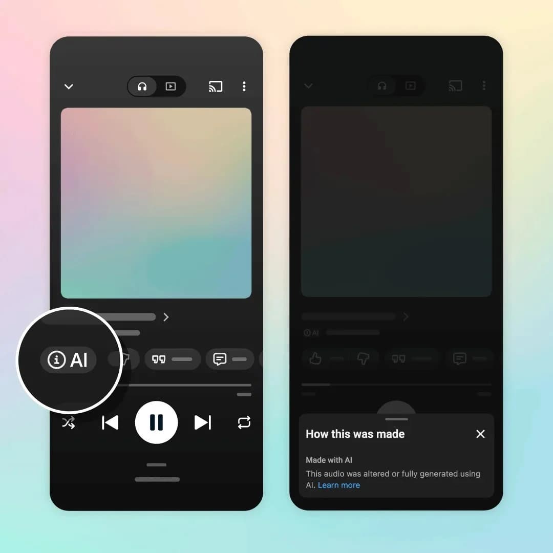 YouTube เริ่มติดป้าย “Made with AI” ให้เพลงที่สร้างหรือแต่งด้วย AI