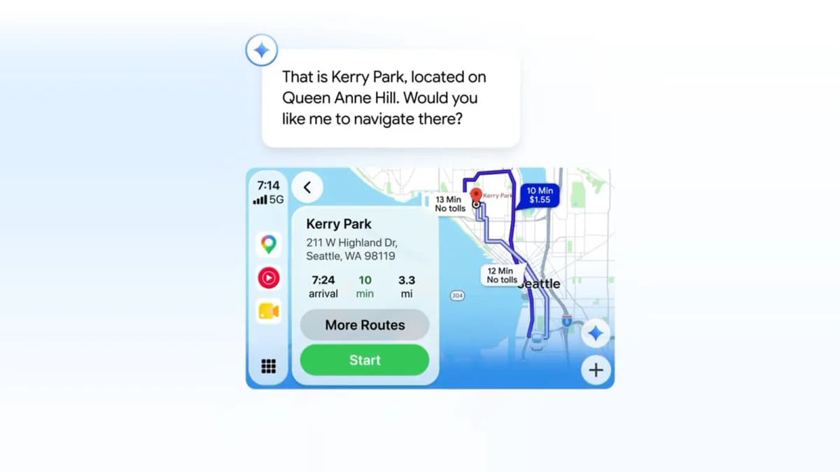 Google Maps บน CarPlay เพิ่มปุ่มคุย Gemini ได้ระหว่างนำทาง